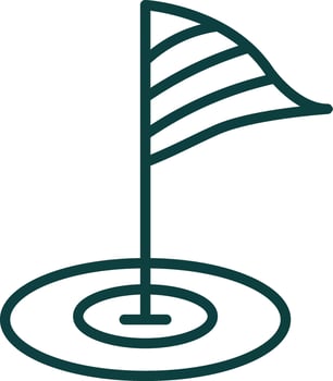 Golf flag Vector Icon Design