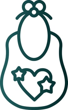 Baby bib Vector Icon Design