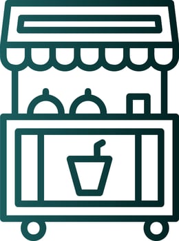 Food stand Vector Icon Design