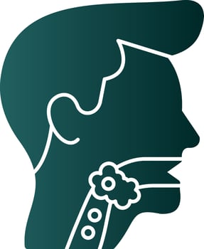 Throat cancer Vector Icon Design
