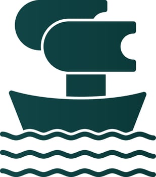 Trireme Vector Icon Design