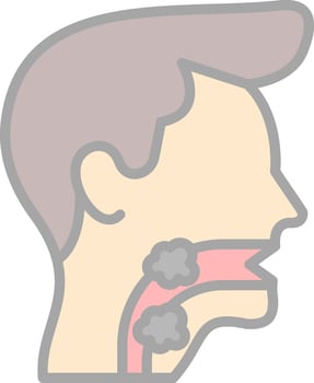 Throat cancer Vector Icon Design