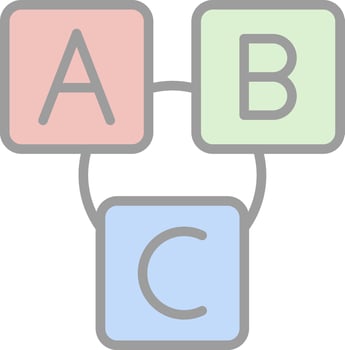 Abc block Vector Icon Design