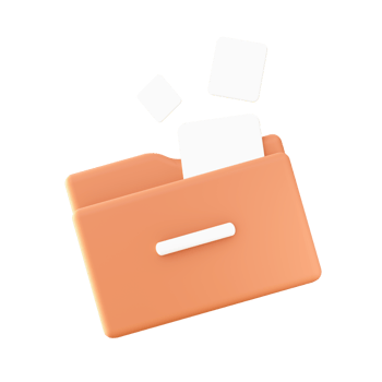 3d folder and file icon for UI UX web mobile apps social media ads design png