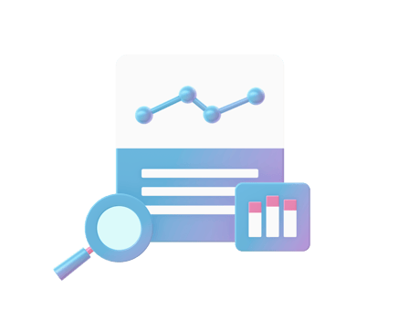 3d render of Gradient statistic graph infographic illustration icons for web social media ads designs png
