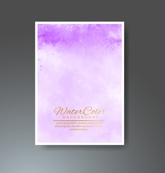 Cards with watercolor background. Design for your cover, date, postcard, banner, logo. vector
