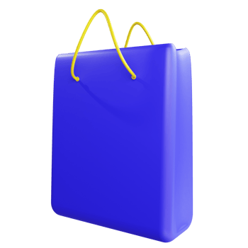 3D Shopping Bag Icon Object png
