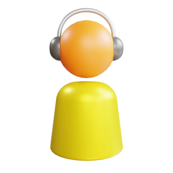 3D Customer Service Icon Object png