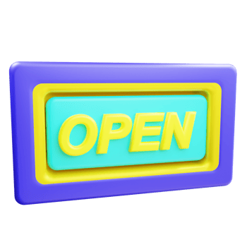 3D Open Icon Object png