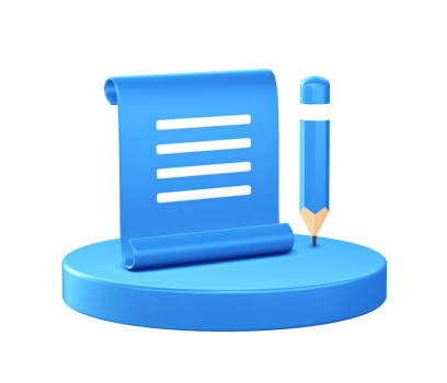 3d illustration icon of paper notes reminder with circular or round podium png