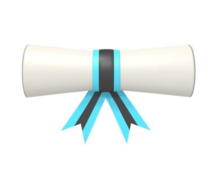 Rendering 3d of Certificate paper png
