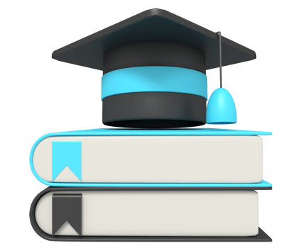 Book learning school and graduation hat png