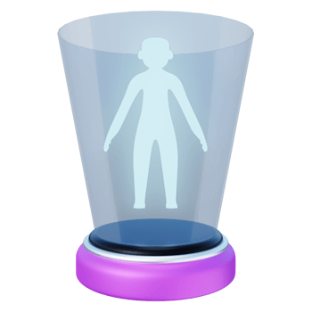 3d Illustration of Human Hologram png