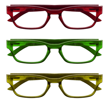 Colorful set glasses png