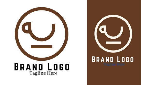 Coffee logo design vector illustration, brand identity emblem