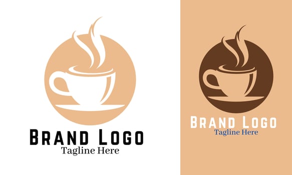 Coffee logo design vector illustration, brand identity emblem