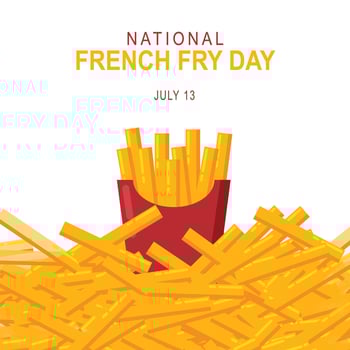 National French Fry Day background. vector