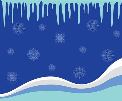 winter background. Snow, snowflakes, snowdrift, icicle. Winter,fairy tale,New Year,Christmas,let it snow vector