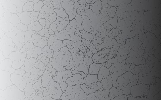 a black and white photo of a cracked wall, grungy effect on blue and red gradient background vector