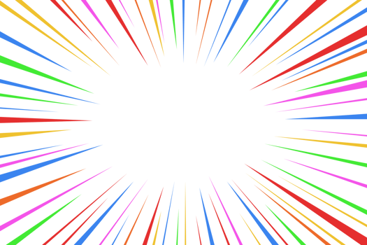 Colorful comic radial speed lines png