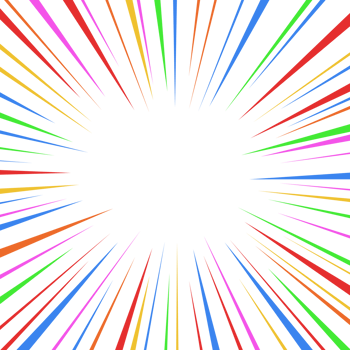 Colorful comic radial speed lines png
