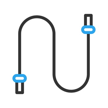 Jump rope icon duocolor blue black colour sport symbol illustration. vector