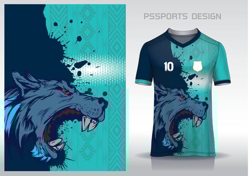 Pattern design, illustration, textile background for sports t-shirt, football jersey shirt mockup for football club. consistent front view vector
