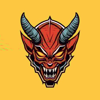 Mysterious Baphomet Head Illustration A captivating and enigmatic portrayal of the iconic occult symbol. Intricate details and dark symbolism vector