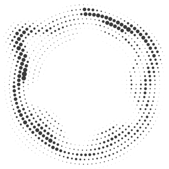 Dotted circle pattern. Abstract halftone round. Frame with random gradient gradation. Grunge rings design png