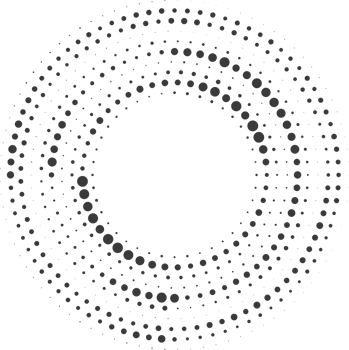 Dotted circle pattern. Abstract halftone round. Frame with random gradient gradation. Grunge rings design png