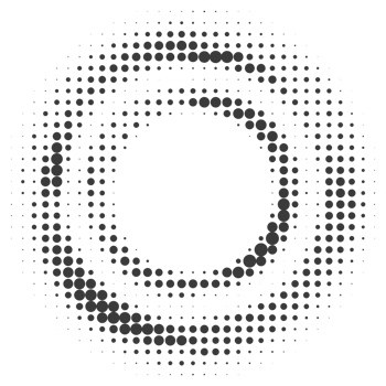 Dotted circle pattern. Abstract halftone round. Frame with random gradient gradation. Grunge rings design png