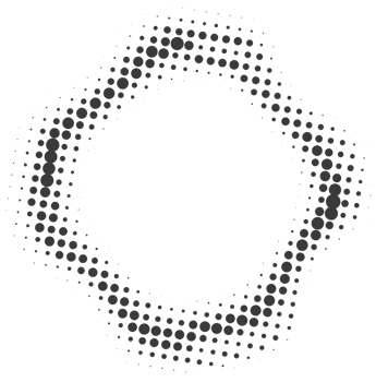 Dotted circle pattern. Abstract halftone round. Frame with random gradient gradation. Grunge rings design png