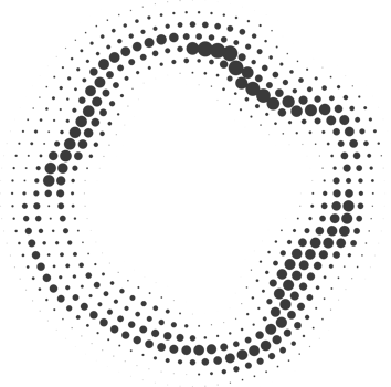 Dotted circle pattern. Abstract halftone round. Frame with random gradient gradation. Grunge rings design png