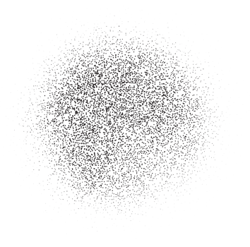 Spray paint circle stain with noise texture effect. Grainy dotted black splash. Grunge ink stipple spot. png