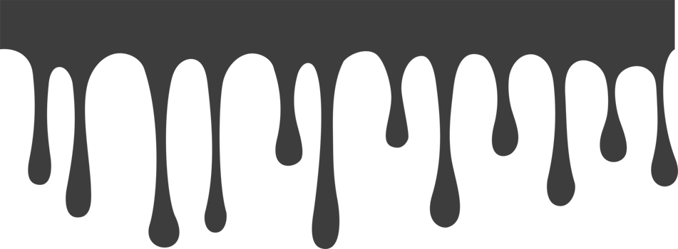 Melted drips shape. Drop flow of black liquid. Sauce chocolate ink splashes png