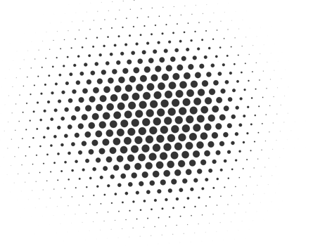 Half tone dotted circle. Round shape with grunge texture. Abstract gradient element png