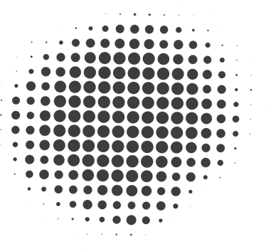 Half tone dotted circle. Round shape with grunge texture. Abstract gradient element png