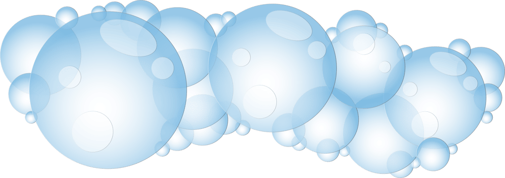 Cartoon soap foam with bubbles. Light blue suds of bath, shampoo, shaving, mousse. png