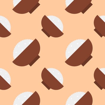 rice bowl seamless pattern. asian food vector illustration