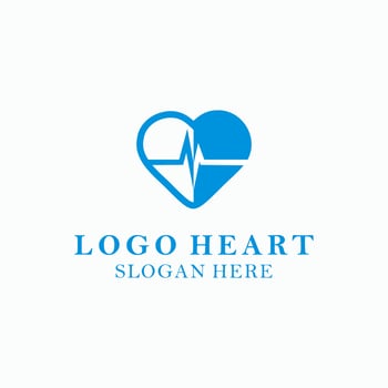 graphic heart logo vector