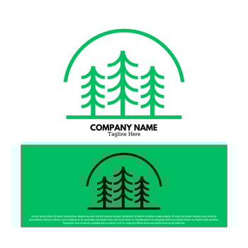 Tree logo design vector illustration