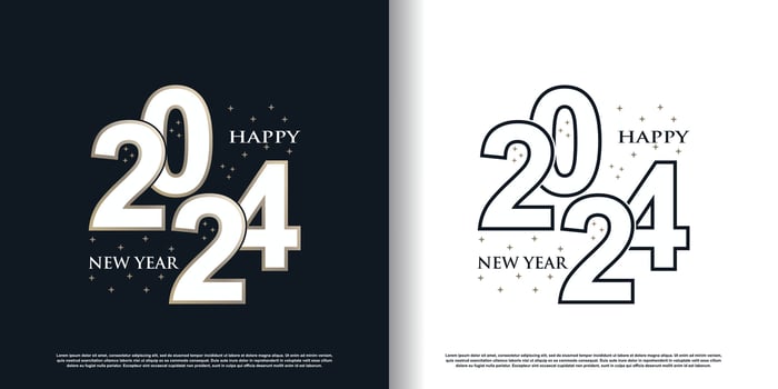 2024 logo design vector with modern and creative style premium vector