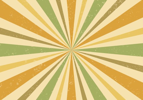 Vintage 60s retro burst background vector