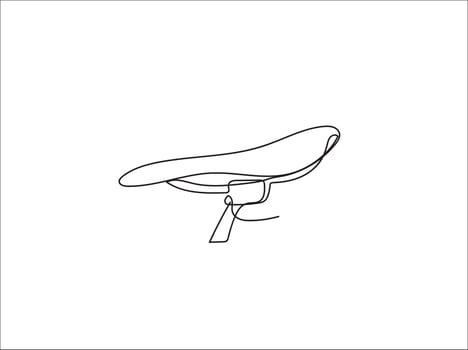 Bicycle seat world bicycle day concept continuous line drawing vector