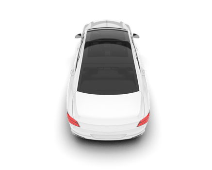 White luxury car isolated on transparent background. 3d rendering - illustration png