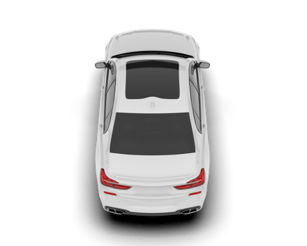 White luxury car isolated on transparent background. 3d rendering - illustration png