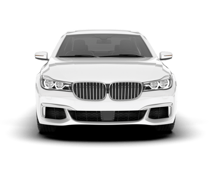 White luxury car isolated on transparent background. 3d rendering - illustration png