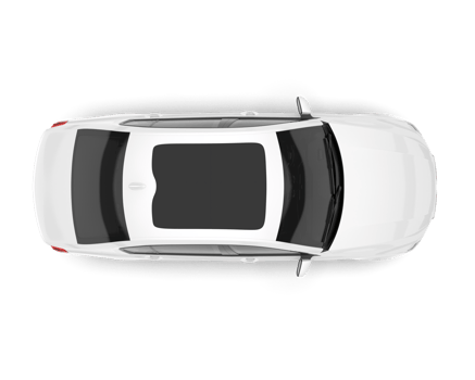 White luxury car isolated on transparent background. 3d rendering - illustration png