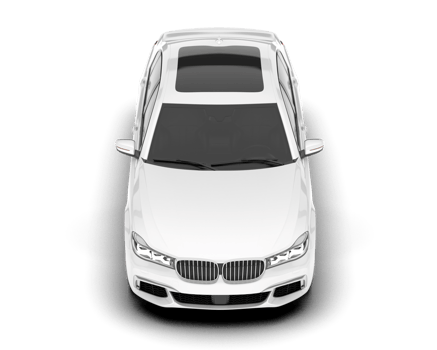 White luxury car isolated on transparent background. 3d rendering - illustration png