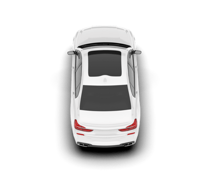 White luxury car isolated on transparent background. 3d rendering - illustration png